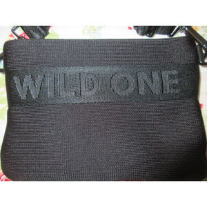 WILD ONE DOG TREAT POUCH & Poop Bag Dispenser Wear 2 Ways CROSSBODY (BLACK) BNWT